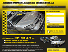 Tablet Screenshot of damagedvehiclesforsale.co.za